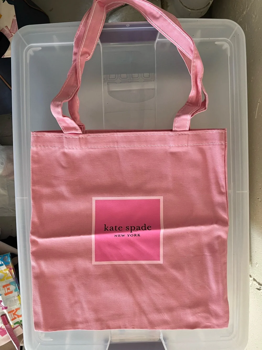 Kate Spade Pink Canvas Logo Tote